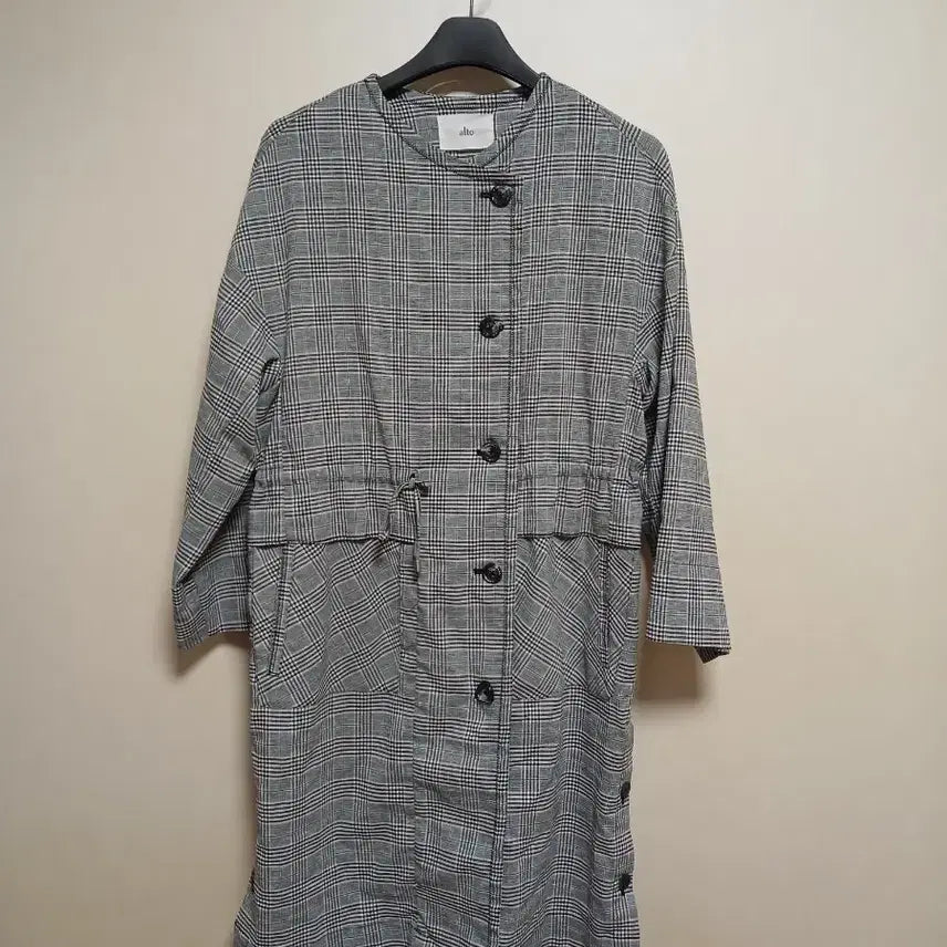 [BUNJANG] Alto Check Long Shirt Dress / alto 알토 체크 롱 셔츠형 원피스 F