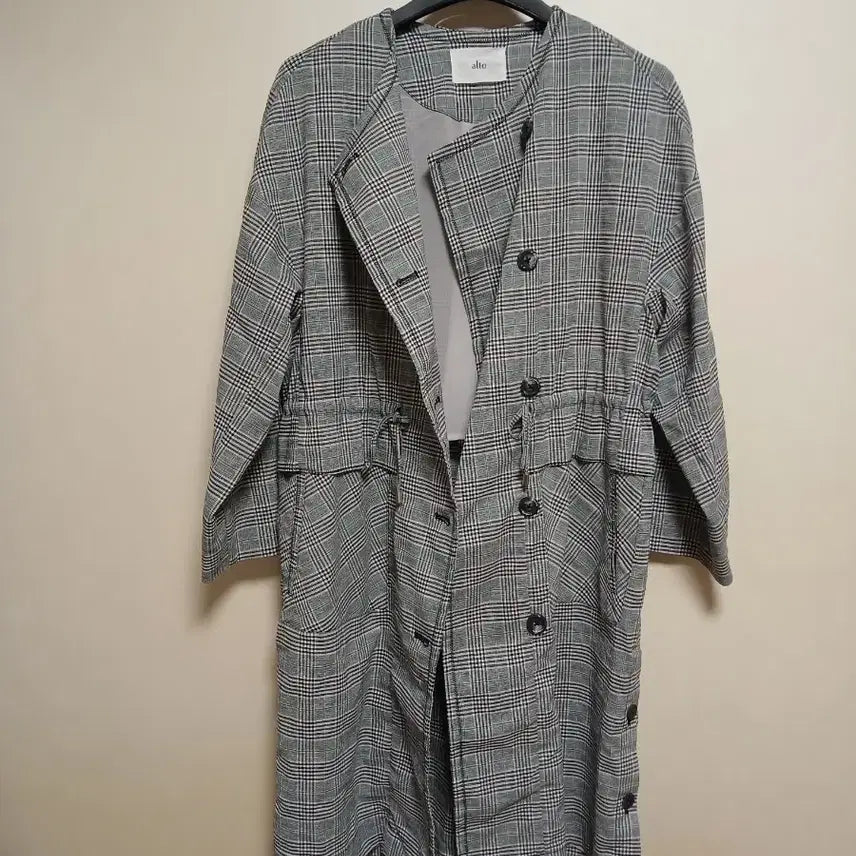 [BUNJANG] Alto Check Long Shirt Dress / alto 알토 체크 롱 셔츠형 원피스 F