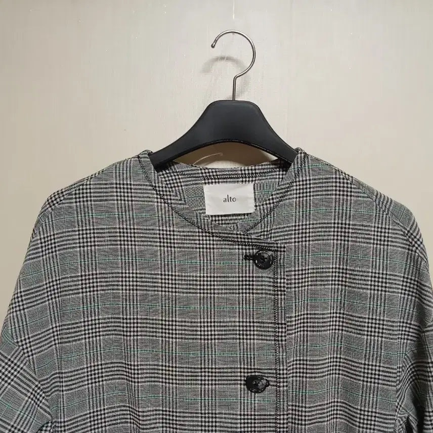 [BUNJANG] Alto Check Long Shirt Dress / alto 알토 체크 롱 셔츠형 원피스 F