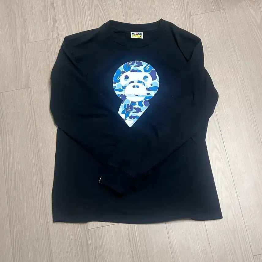 [BUNJANG] BAPE Baby Milo Blue Camo Long Sleeve / 베이프 블루 카모 베이비 마일로 롱슬리브