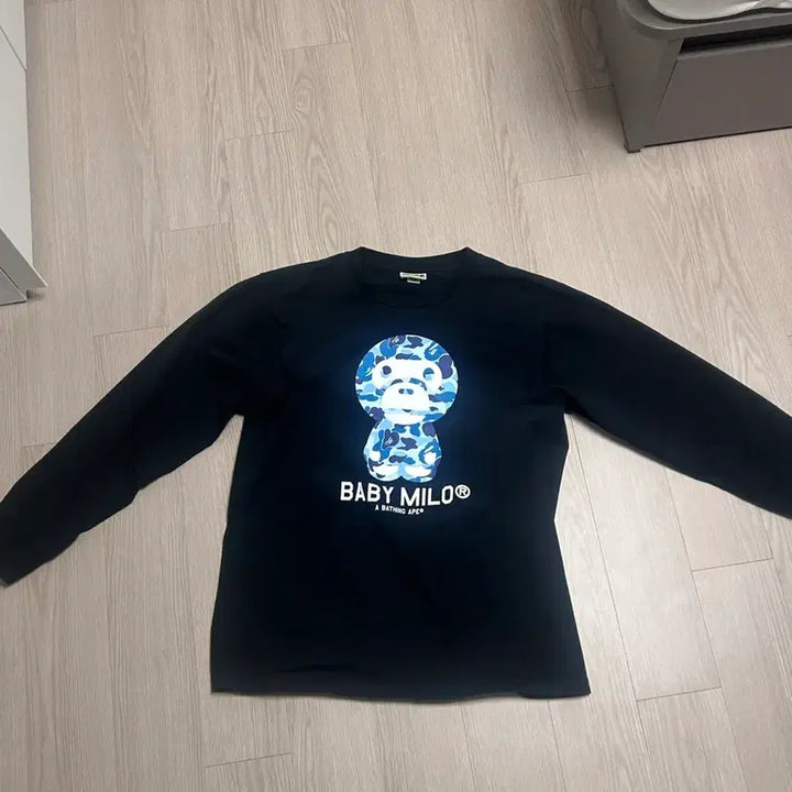 [BUNJANG] BAPE Baby Milo Blue Camo Long Sleeve / 베이프 블루 카모 베이비 마일로 롱슬리브