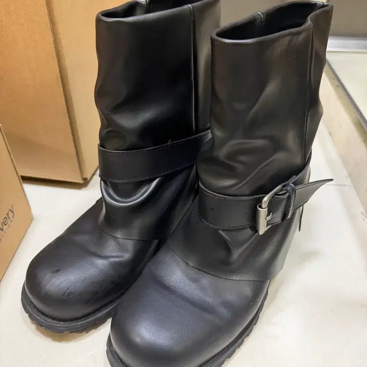 [BUNJANG] Blackup Ramian Washing Folding Short Boots (Size 245) / 블랙업 라미안 워싱 폴딩 숏부츠 245사이즈