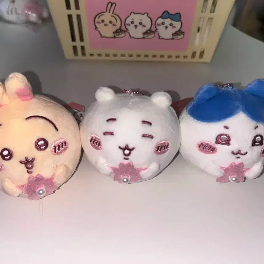 [BUNJANG] Miniso Chiikawa Cherry Blossom Figure Set / 미니소 벚꽃 치이카와 먼작귀 3종