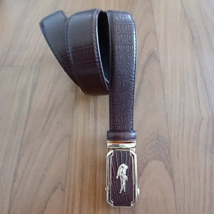 [BUNJANG] Lacoste Leather Automatic Buckle Belt / 26-4 라코스테 가죽 자동 버클 벨트