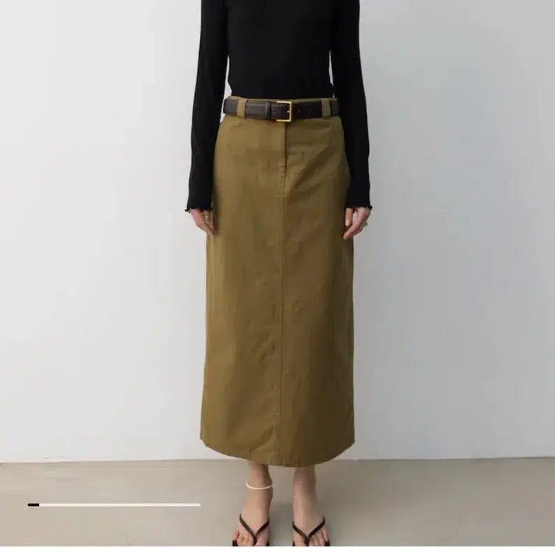 [BUNJANG] D.Aperture Asti Pocket Skirt - Khaki (Size S) / 디애퍼처 Asti Pocket Skirt - Khaki