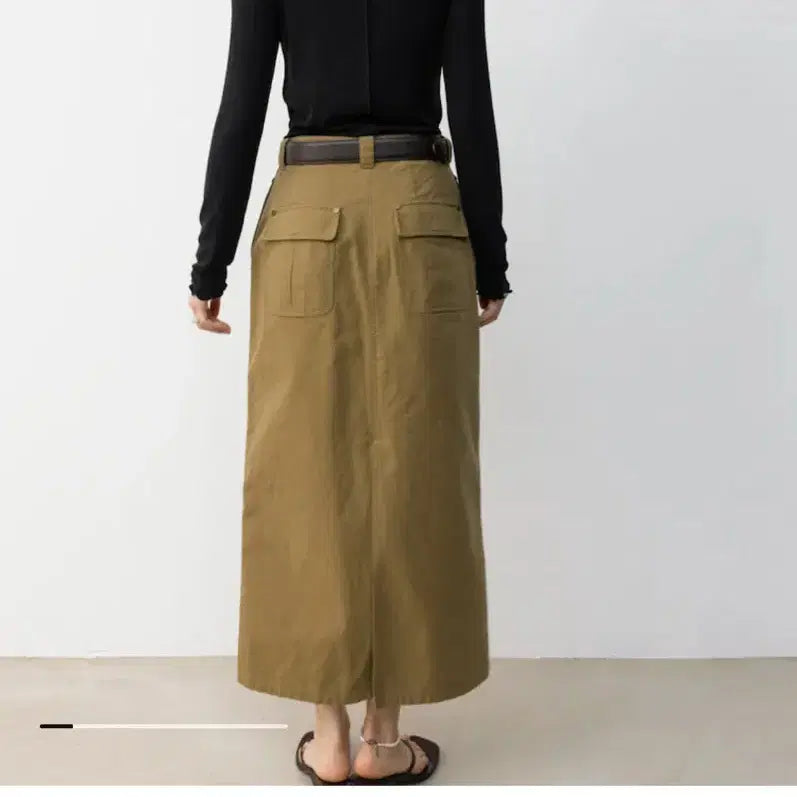 [BUNJANG] D.Aperture Asti Pocket Skirt - Khaki (Size S) / 디애퍼처 Asti Pocket Skirt - Khaki