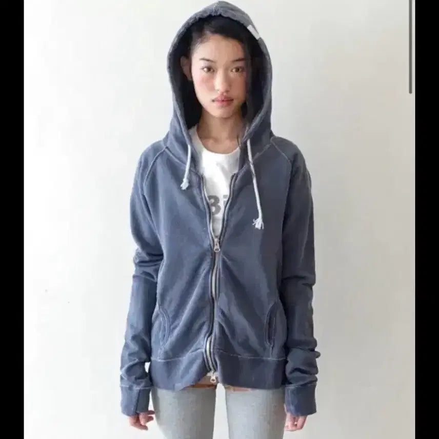 [BUNJANG] Shop Fairy Blue Hoodie Zip-up / 샵페어리 후드집업