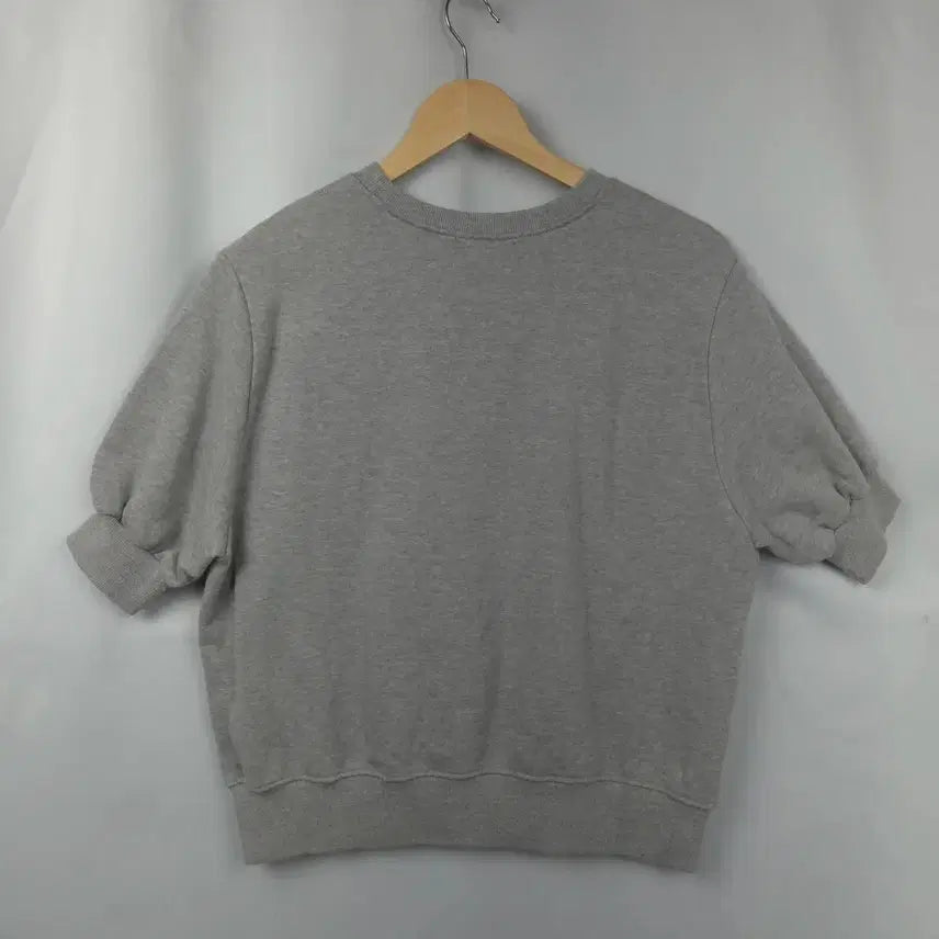 [BUNJANG] Muahmuah Stitch Half Sleeve Sweatshirt / 여S-M 무아무아 스티치 하프 스웻셔츠 반팔 맨투맨