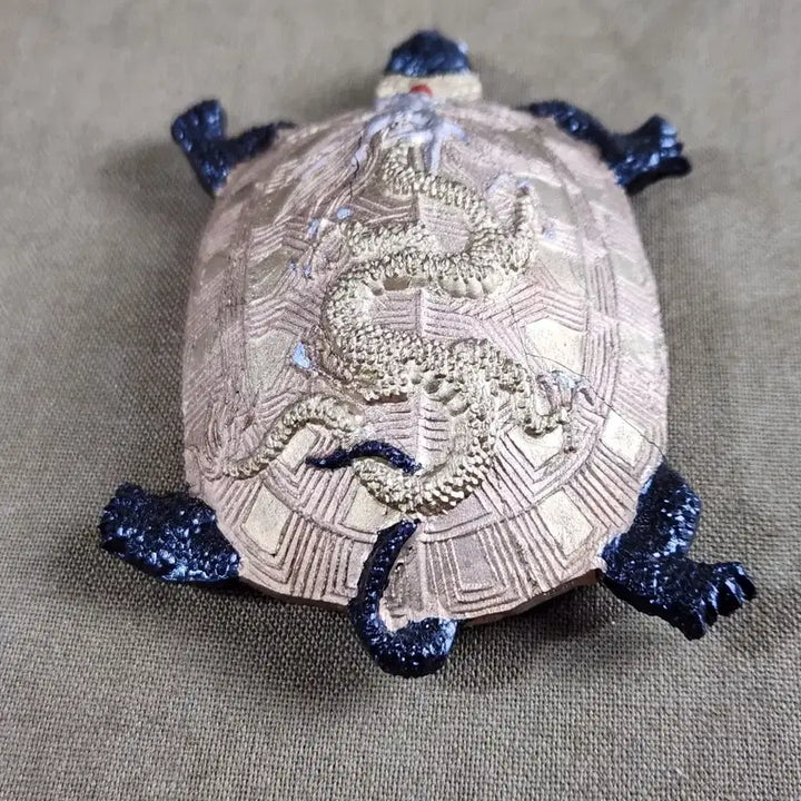 [BUNJANG] Chinese Ink Dragon Motif Turtleback Inkstone / 중국먹 거북등에 용문이 특징이다