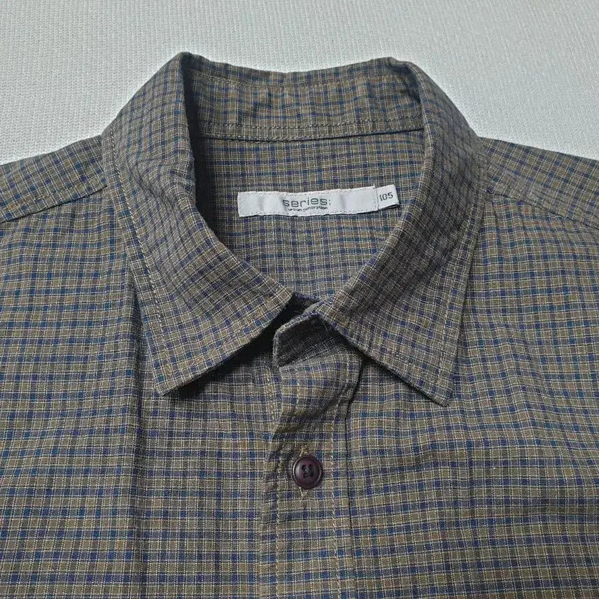 [SOLD OUT] SERIES 브라운 체크 긴팔 셔츠 105