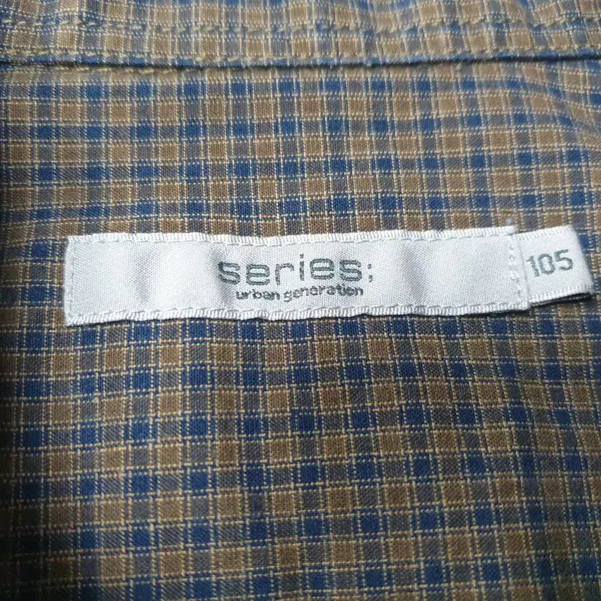 [SOLD OUT] SERIES 브라운 체크 긴팔 셔츠 105