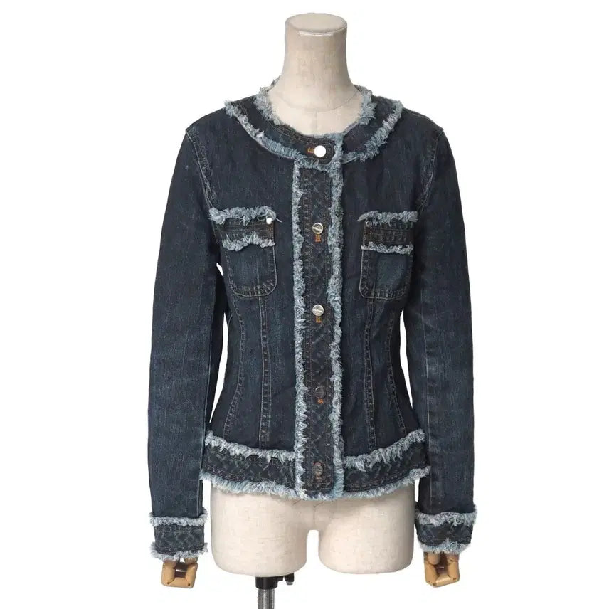 [BUNJANG] Courreges Distressed Denim Jacket / courreges distressed denim jacket