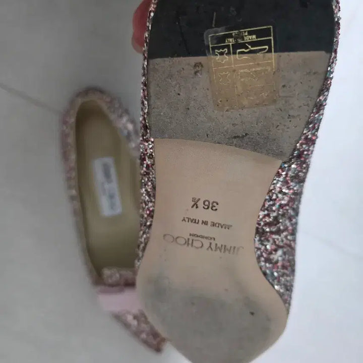 [BUNJANG] Jimmy Choo Glitter Ribbon Pumps / 지미추