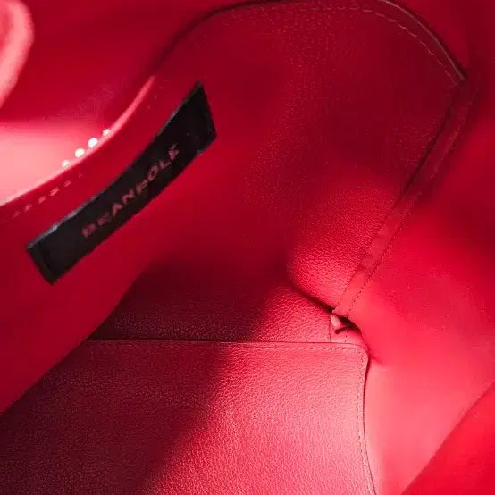 [BUNJANG] Beanpole Red Leather Tote Bag / 빈폴 레드 가죽 토트백 겸 숄더백