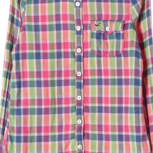 [BUNJANG] Hollister Plaid Check Long Sleeve Shirt XS / 홀리스터 컬러풀 플레이드 체크 롱슬리브 셔츠 XS