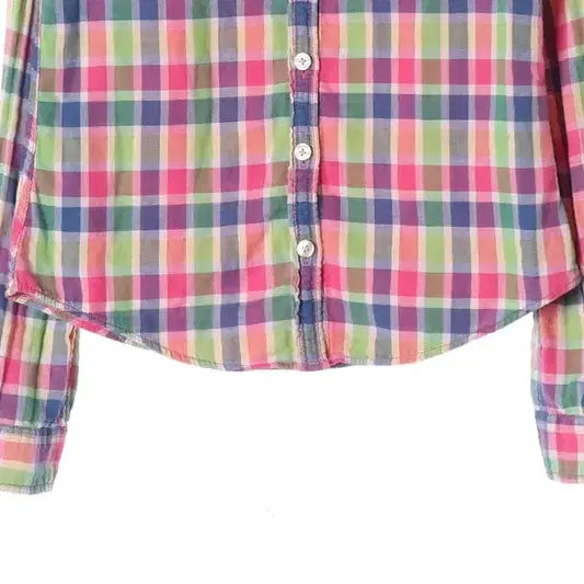 [BUNJANG] Hollister Plaid Check Long Sleeve Shirt XS / 홀리스터 컬러풀 플레이드 체크 롱슬리브 셔츠 XS
