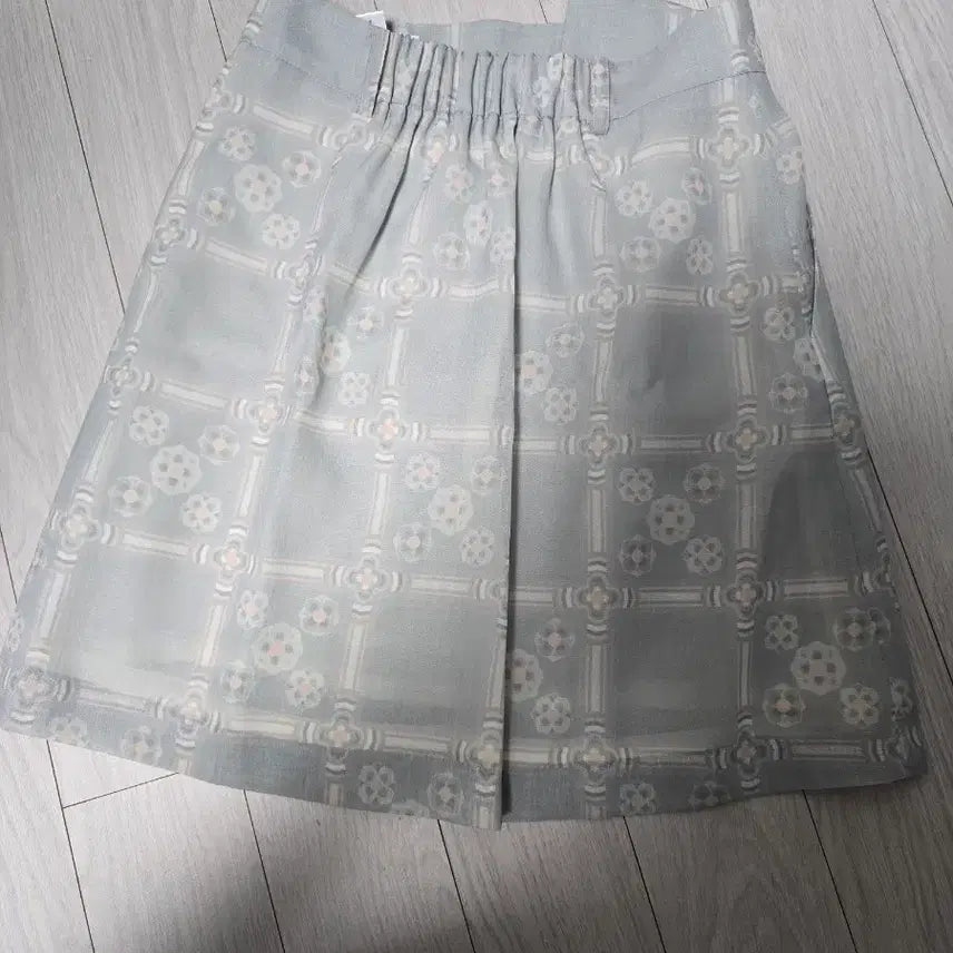 [BUNJANG] HAPPLY Dancheong Checkered Skirt / 하플리 단청체커보드 비색 치마 s