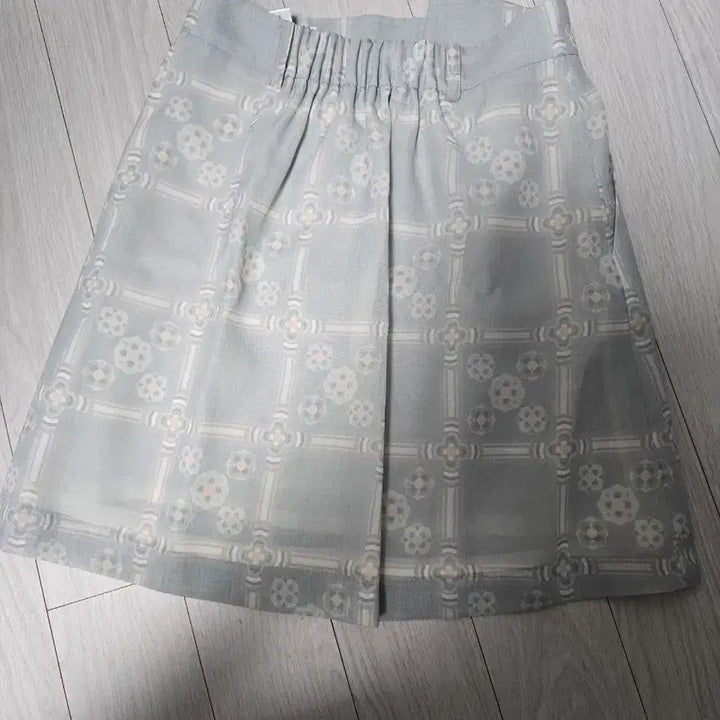 [BUNJANG] HAPPLY Dancheong Checkered Skirt / 하플리 단청체커보드 비색 치마 s
