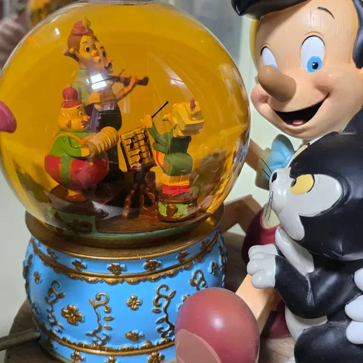 [BUNJANG] Disney Pinocchio Snow Globe Music Box / 디즈니 피노키오 스노우볼 오르골 희귀품