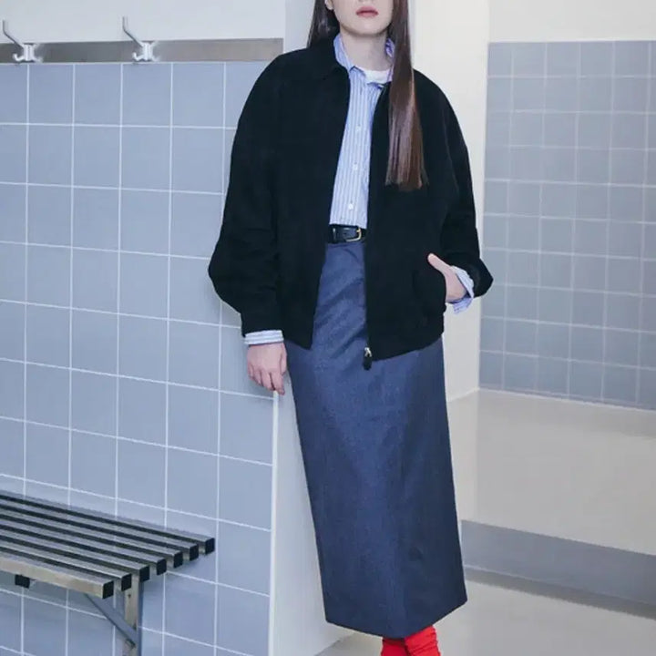 [BUNJANG] D.APERTURE Charlie Long Skirt Gray S / 디애퍼처 AW Charlie Long Skirt 그레이 S