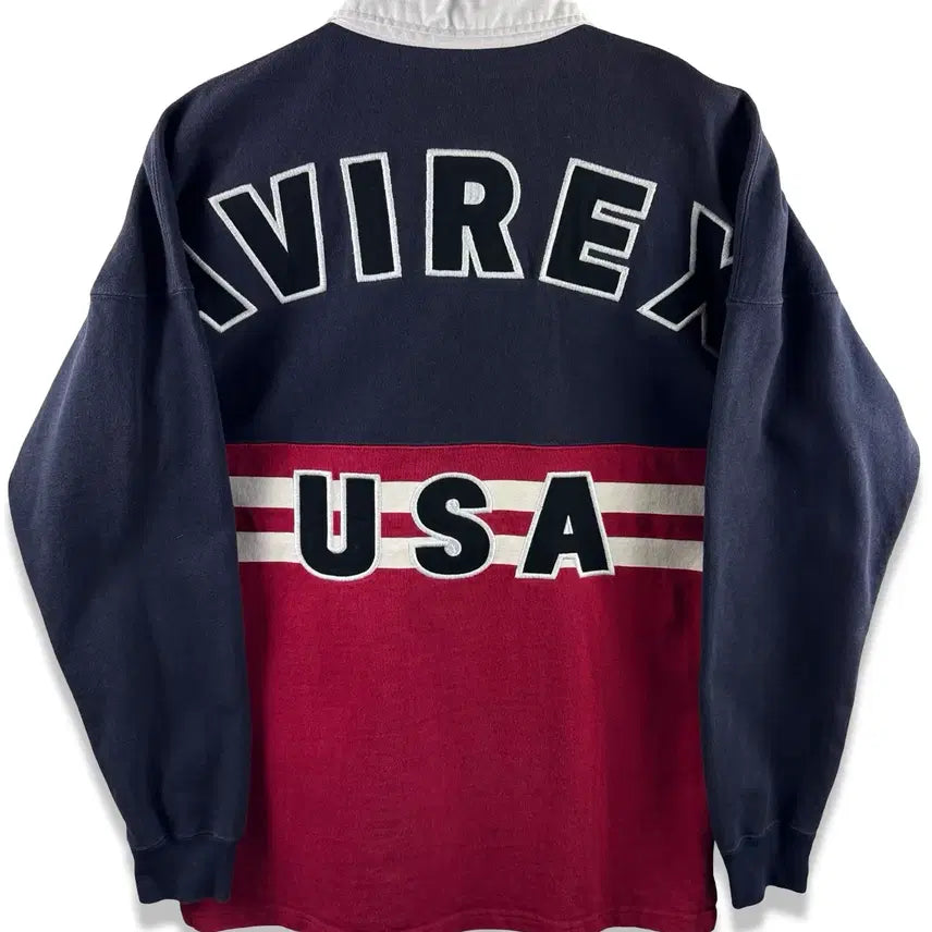 [BUNJANG] Avirex Arch Logo Rugby Shirt / 아비렉스 아치로고 럭비셔츠3147