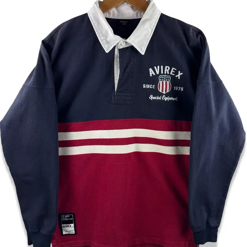 [BUNJANG] Avirex Arch Logo Rugby Shirt / 아비렉스 아치로고 럭비셔츠3147