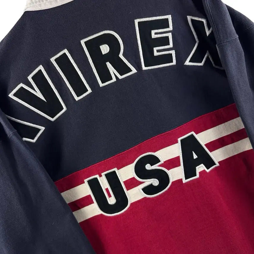 [BUNJANG] Avirex Arch Logo Rugby Shirt / 아비렉스 아치로고 럭비셔츠3147