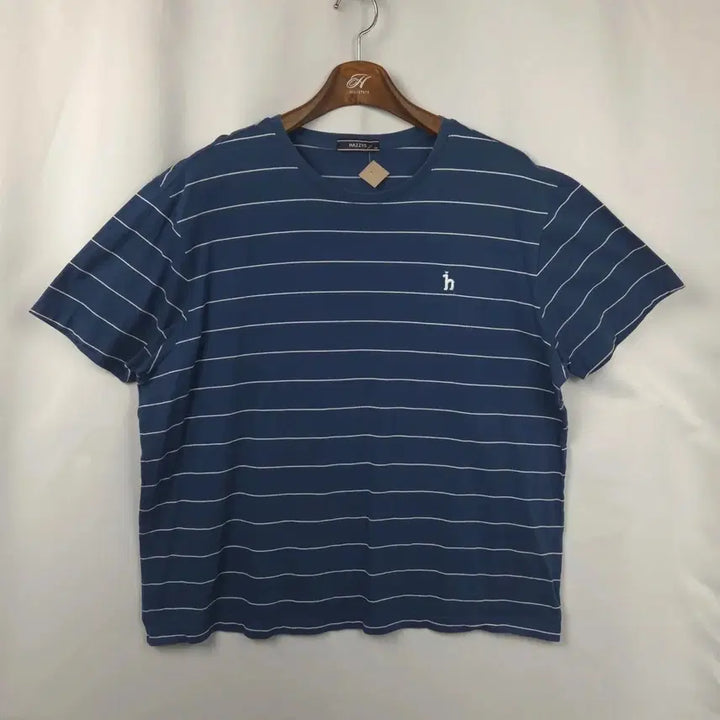 [SOLD OUT] 남2XL-3XL  헤지스 스트라이프 자수 패치 반팔티