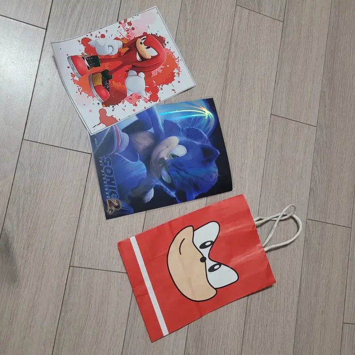 [SOLD OUT] 소닉 / 수퍼소닉2 너클즈 포스터 팜플렛 홍보 일러스트 쇼핑백