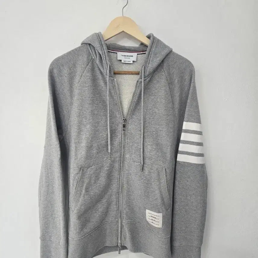 [BUNJANG] Thom Browne Hooded Zip-up Jacket (4) / 톰브라운 후드집업 사선완장 4사이즈