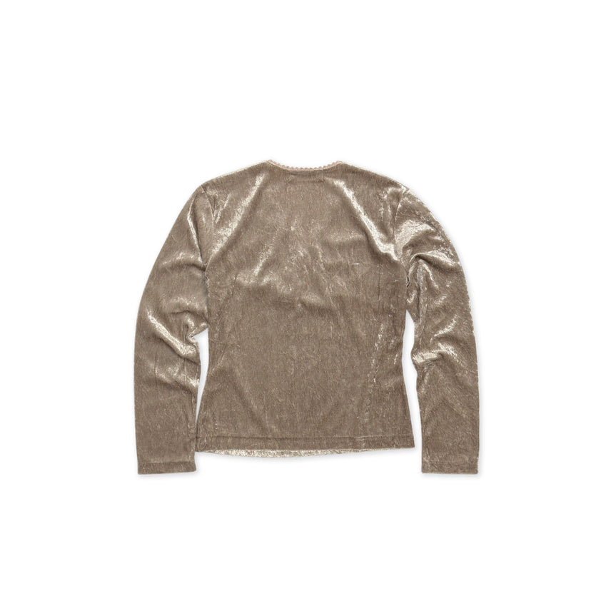 [BUNJANG] MATCH&amp;MORE Velour V-Neck Long Sleeve T-shirt / MATCH&amp;MORE 벨루어 브이넥 긴팔 티셔츠