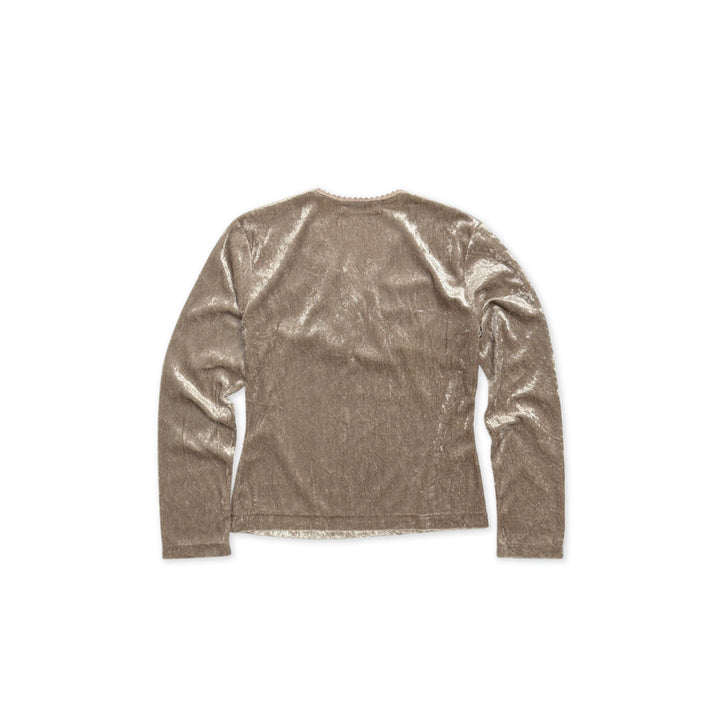 [BUNJANG] MATCH&amp;MORE Velour V-Neck Long Sleeve T-shirt / MATCH&amp;MORE 벨루어 브이넥 긴팔 티셔츠