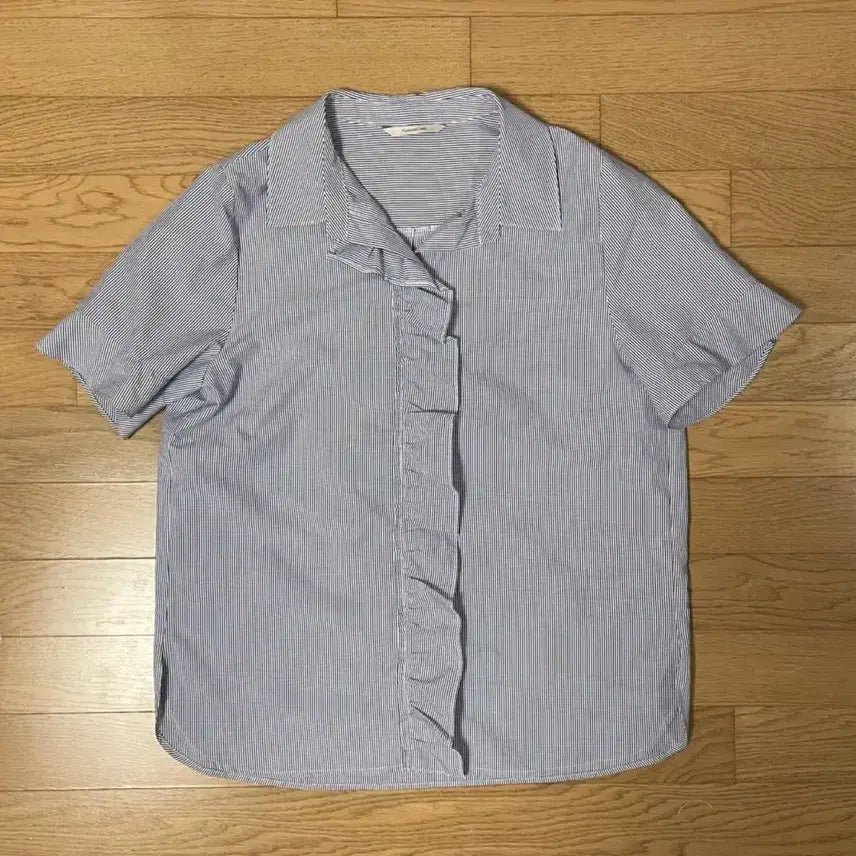 [BUNJANG] Kenneth Lady Striped Short Sleeve Blouse / 66 / 케네스레이디 스트라이프 반팔 블라우스