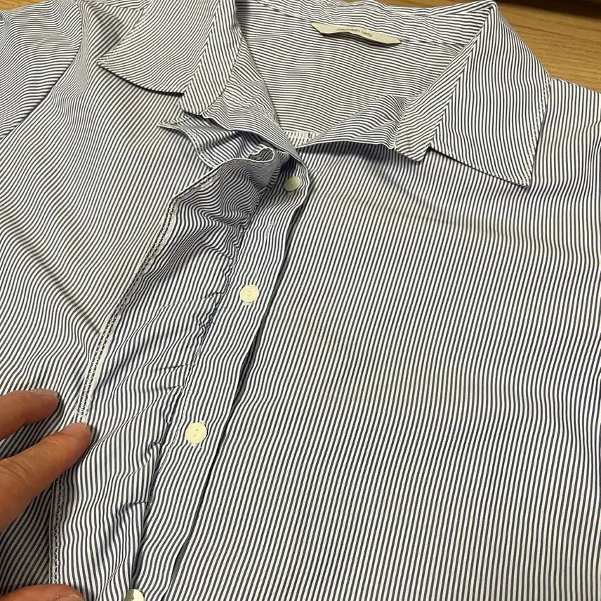 [BUNJANG] Kenneth Lady Striped Short Sleeve Blouse / 66 / 케네스레이디 스트라이프 반팔 블라우스