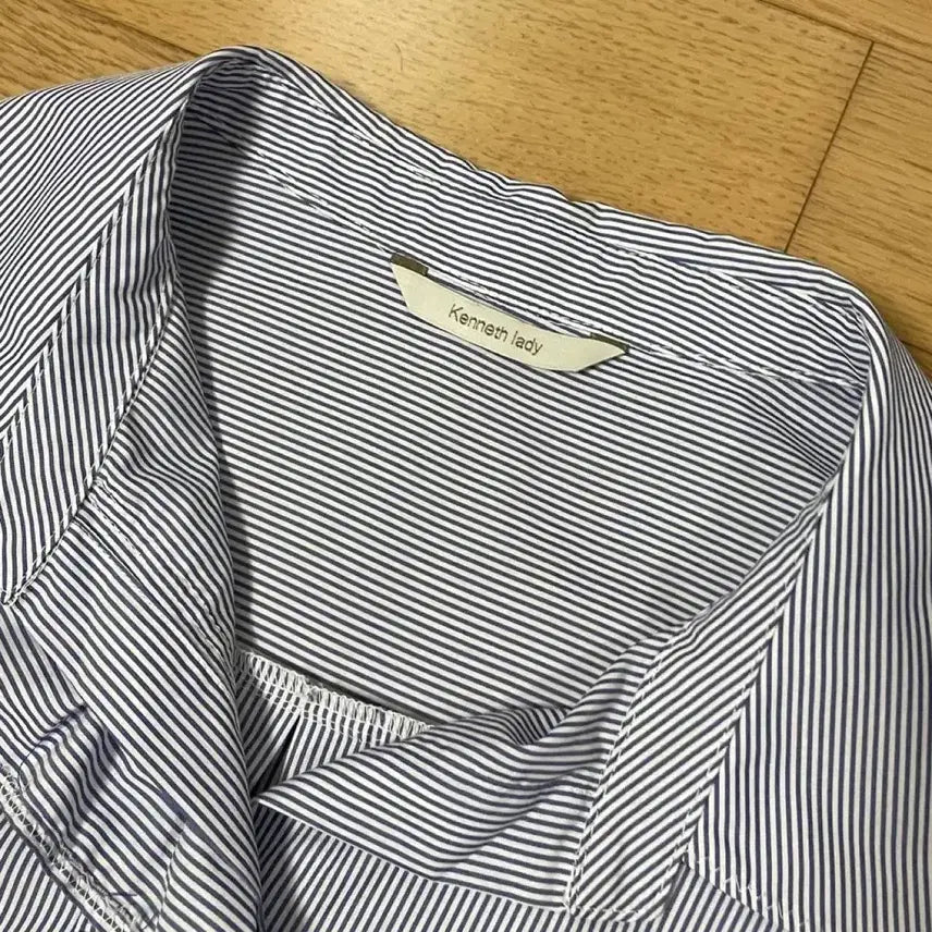 [BUNJANG] Kenneth Lady Striped Short Sleeve Blouse / 66 / 케네스레이디 스트라이프 반팔 블라우스