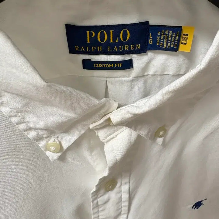 [SOLD OUT] 폴로 랄프로렌 커스텀핏 스트레치 옥스포드 셔츠 (WHITE) L