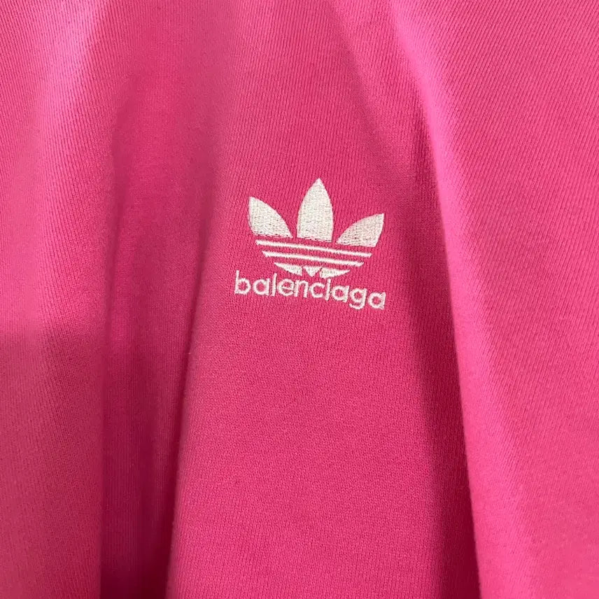[BUNJANG] Adidas Balenciaga Hot Pink Hoodie / 아디다스 발렌 후드