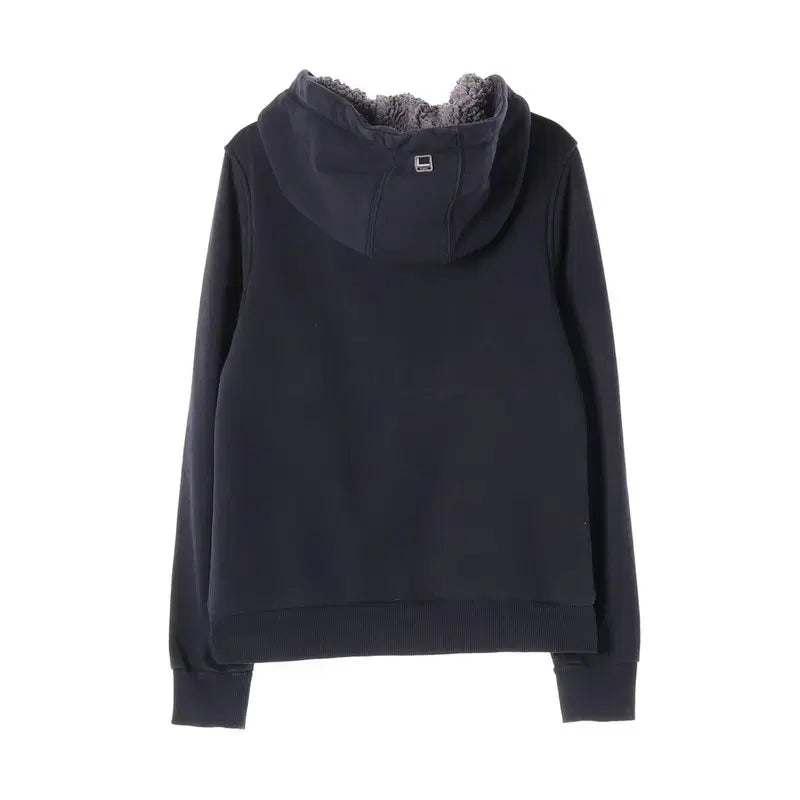 [BUNJANG] FUBU Navy Boa-Lined Hoodie Zip-Up (S) / FUBU 네이비 보아털 안감 후드 집업 S