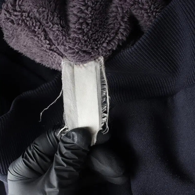 [BUNJANG] FUBU Navy Boa-Lined Hoodie Zip-Up (S) / FUBU 네이비 보아털 안감 후드 집업 S