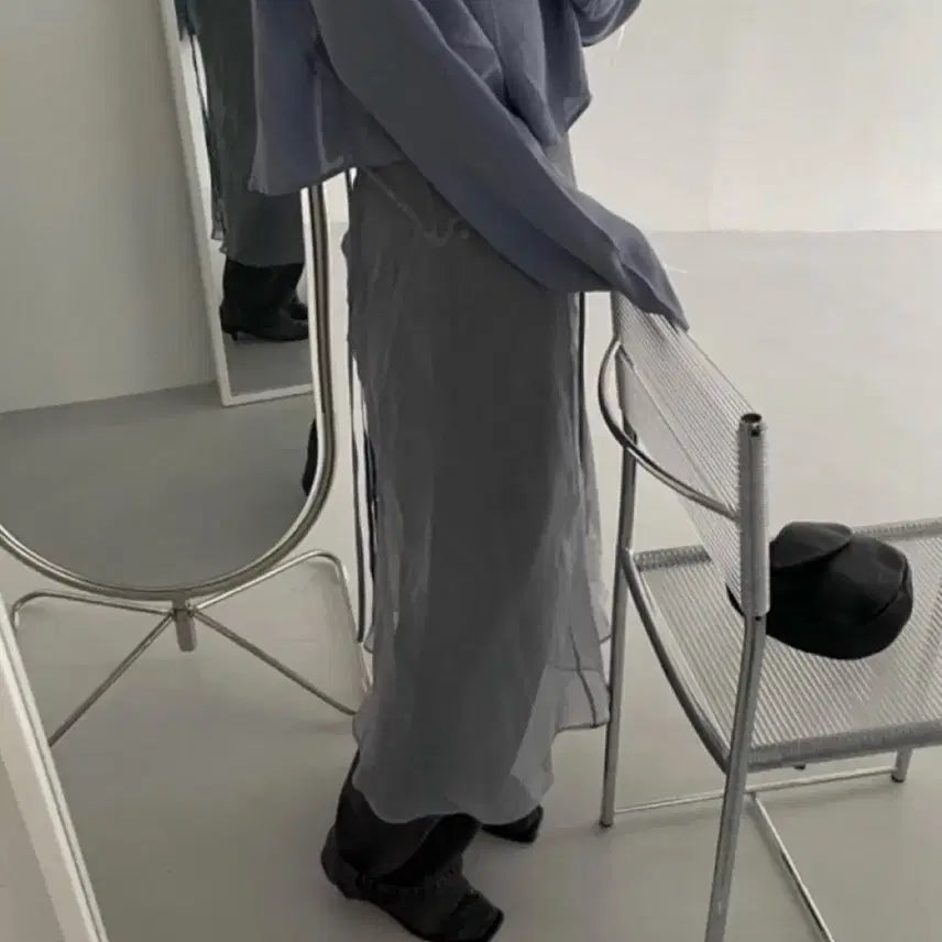 [BUNJANG] Basket Layered See-through Dress / 고퀄 도매택 basket 바스켓 시스루 레이어드 원피스 소라그레이