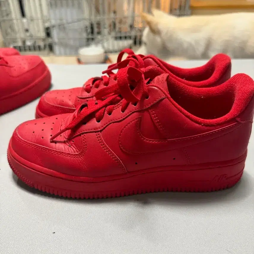 [BUNJANG] Nike Air Force Triple Red Sneakers / 나이키 에어포스 트리플레드 240 (박스X)
