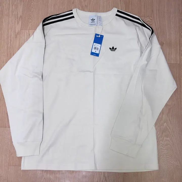 [BUNJANG] Adidas Long Sleeve T-shirt M Wonder White / 아디다스 긴팔 티 M 원더화이트 / JV9280