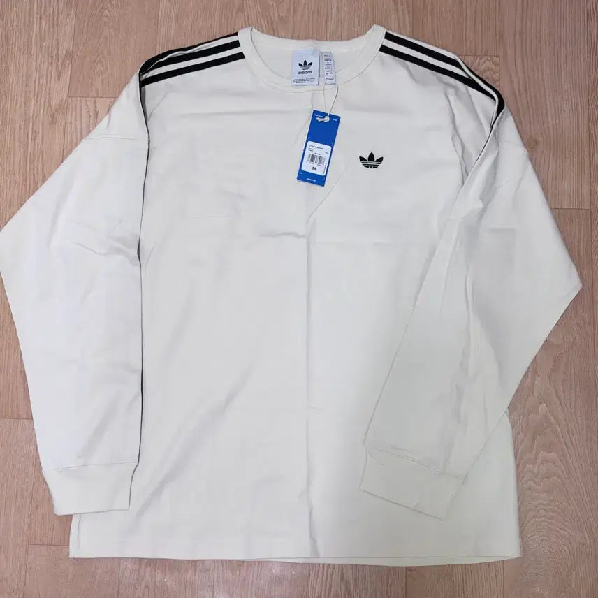 [BUNJANG] Adidas Long Sleeve T-shirt M Wonder White / 아디다스 긴팔 티 M 원더화이트 / JV9280