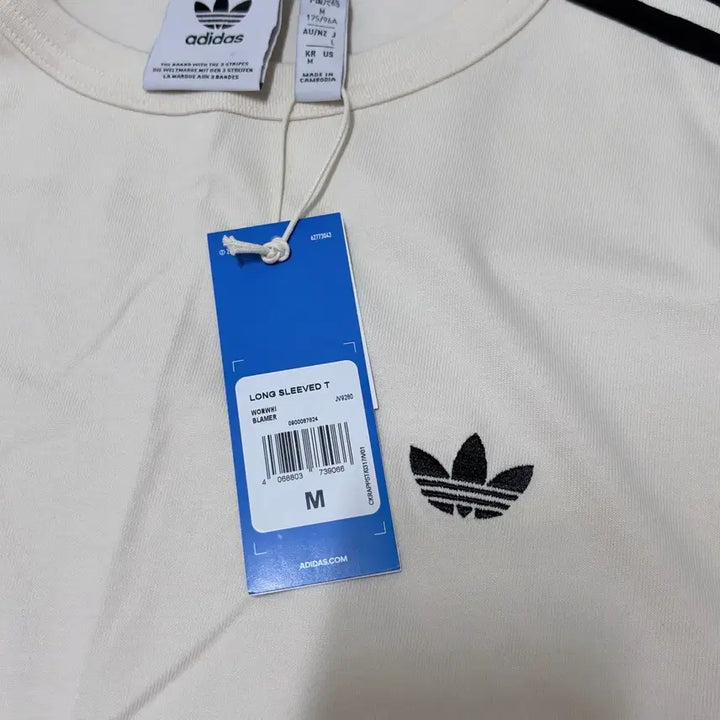 [BUNJANG] Adidas Long Sleeve T-shirt M Wonder White / 아디다스 긴팔 티 M 원더화이트 / JV9280