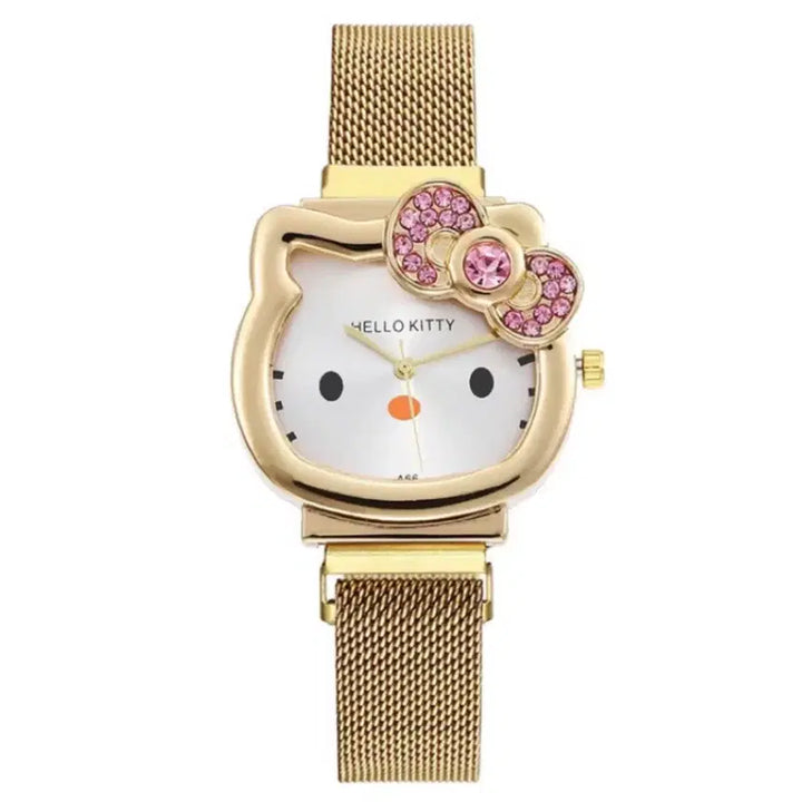 [BUNJANG] Hello Kitty Gold Metal Strap Watch / 헬로키티 골드 메탈 스트랩 워치 시계