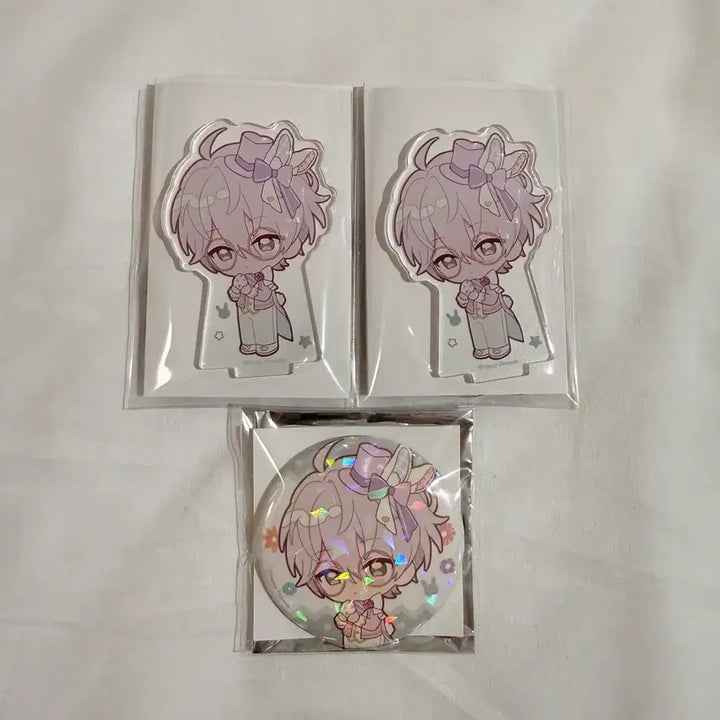 [SOLD OUT] 앙스타 애니메이트 이스터 콜라보 카페 토끼 아크릴스탠드 캔뱃지 나츠 칸나