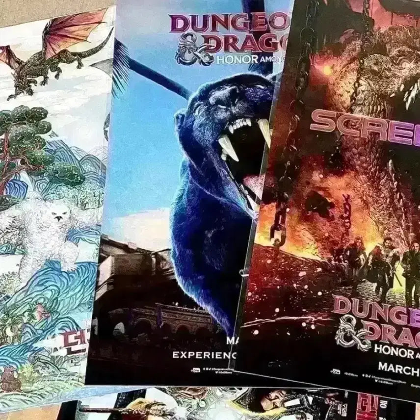 [BUNJANG] Dungeons &amp; Dragons IMAX 4DX ScreenX Art Card Movie Poster / 던전앤드래곤 아이맥스 4DX 포스터 스크린엑스 아트카드 민화 포스터 영화