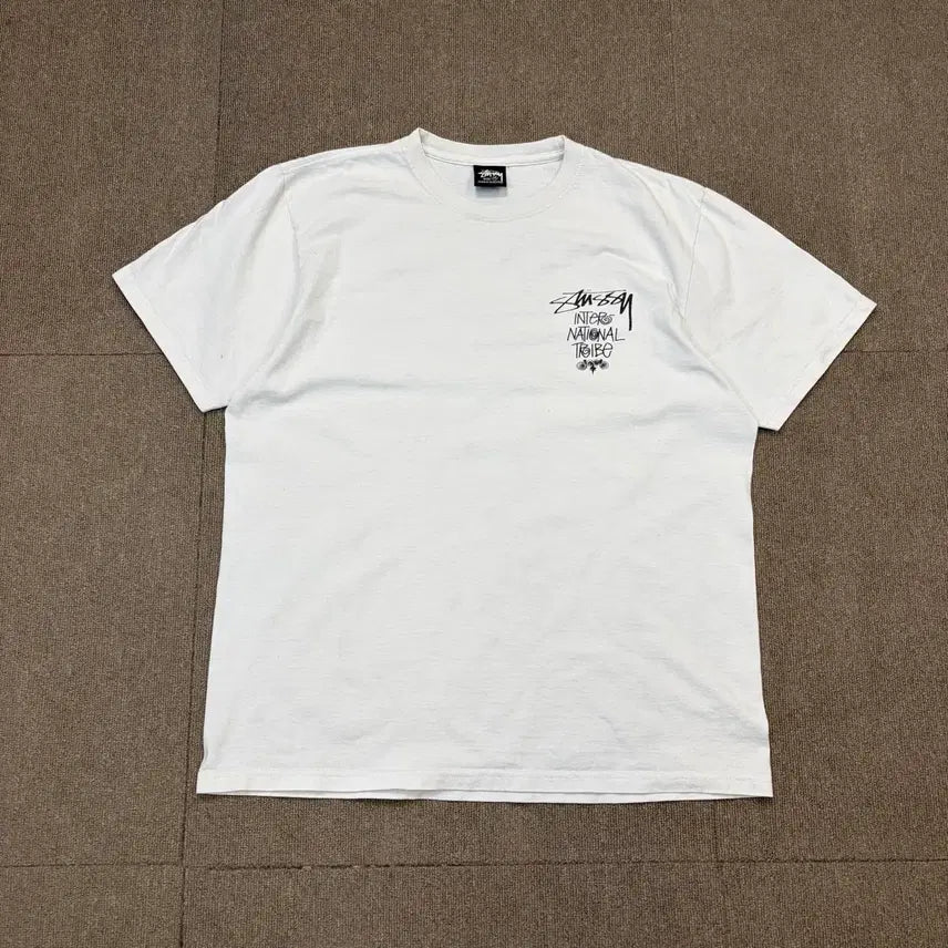 [BUNJANG] Stussy Tribe Stack T-shirt (White, M) / stussy 스투시 트라이브 스택 티셔츠 m