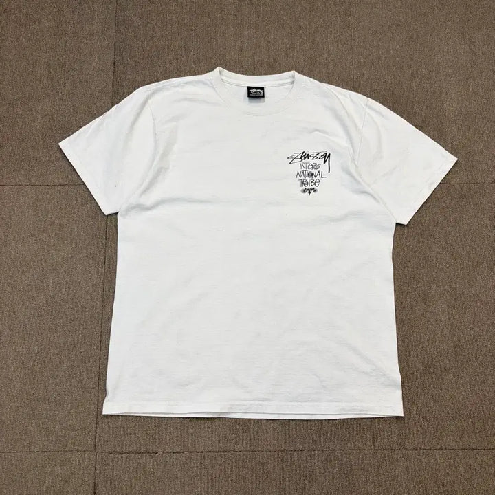 [BUNJANG] Stussy Tribe Stack T-shirt (White, M) / stussy 스투시 트라이브 스택 티셔츠 m