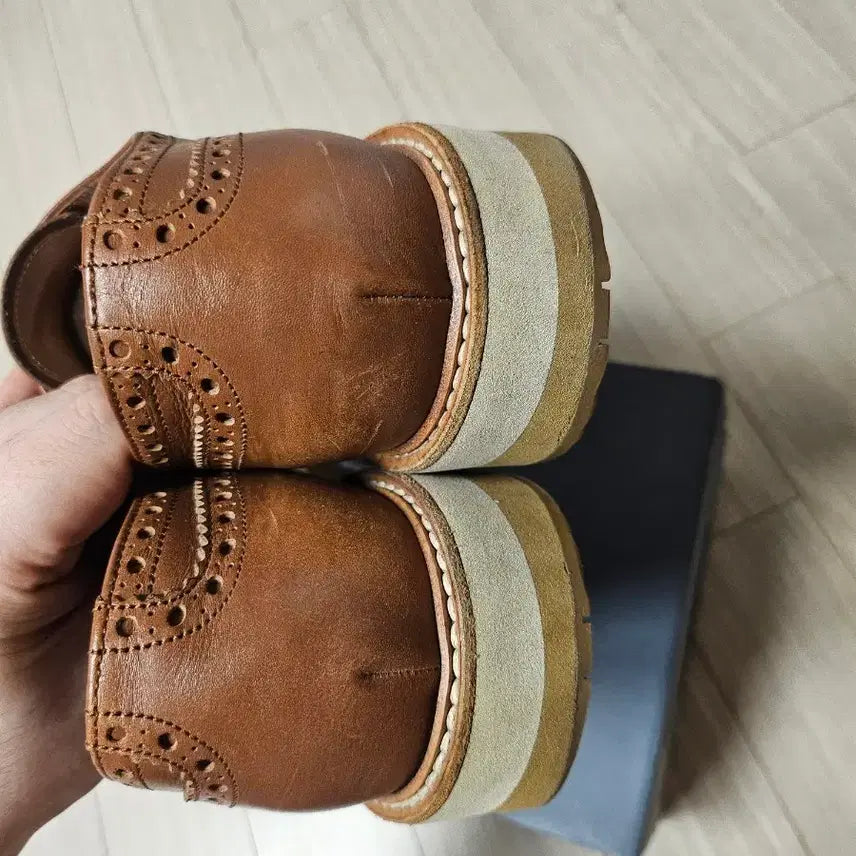 [SOLD OUT] 정품 프라다 브라운 남성 브로그 윙팁 슈즈 270사이즈(택배비 무료)
